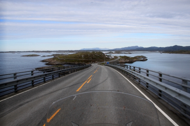 View from the top of the bridge on the Atlantic Ocean Road